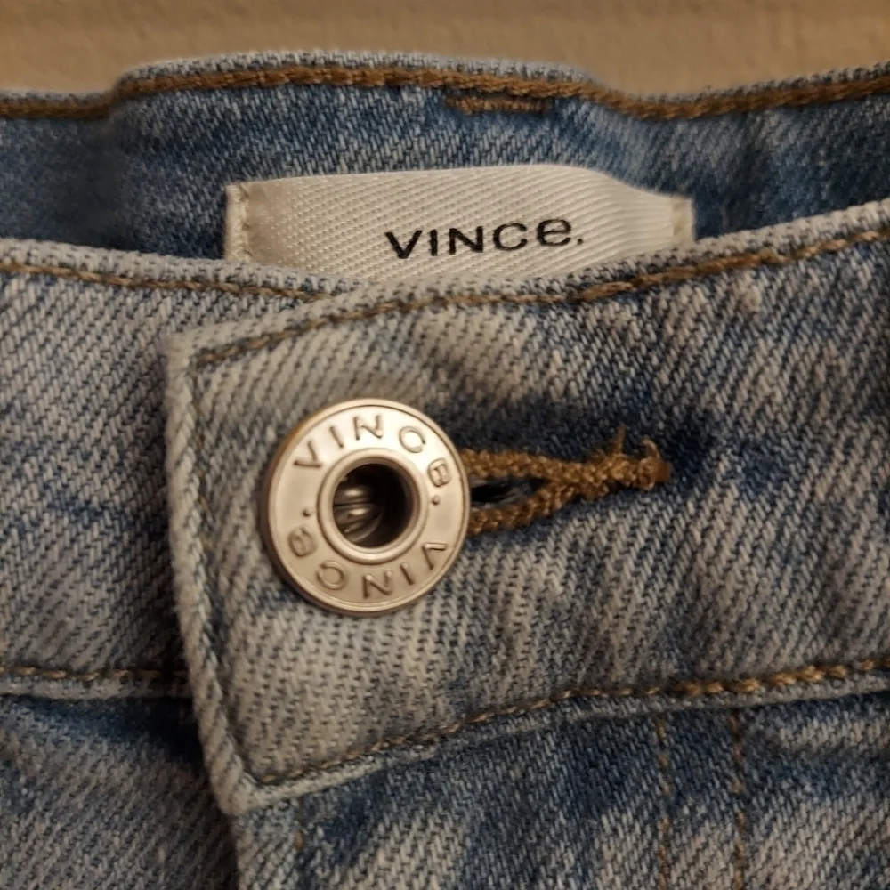 VINCE Lightwash High Waisted Straight Button Fly Jeans 30 - Picture 6 of 11